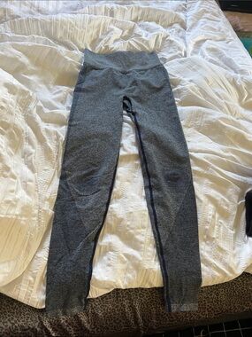 Pink Navy Blue Seamless Leggings - High Waist